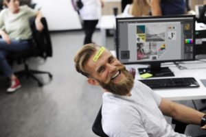 Happy Guy at Work